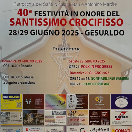Festività in onore del santissimo crocifisso